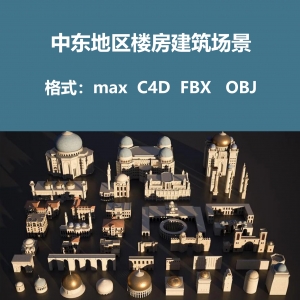 中东地区楼房建筑场景