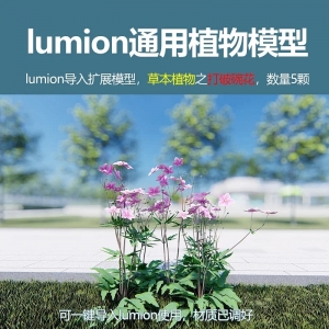 lumion中国草本植物打破碗花5颗