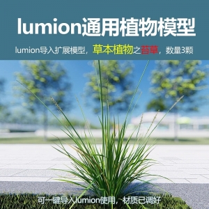 lumion中国草本植物苔草3颗