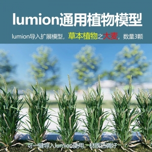lumion中国草本植物大麦3颗