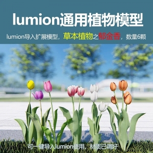 lumion中国草本植物郁金香6颗