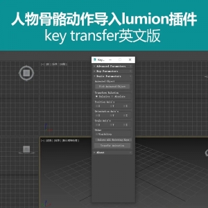 3d max人物骨骼动画导入lumion插件key transfer