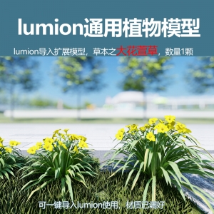 lumion中国草本植物大花萱草模型1颗