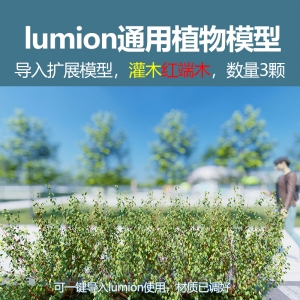 lumion灌木模型红端木6颗
