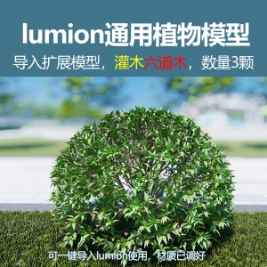 lumion灌木模型六道木3颗