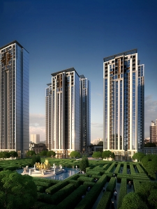 建筑城市夜景场景max模型+psd后期素材03