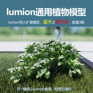 lumion灌木模型栀子花