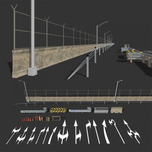 SU道路设施地面标志指示等模型整合