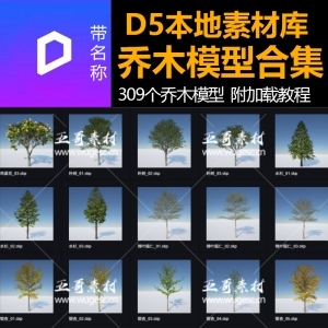 D5乔木模型带名称309棵大合集