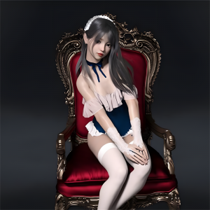 美女人物模型3dmax模型带全套贴图无动作绑定骨骼