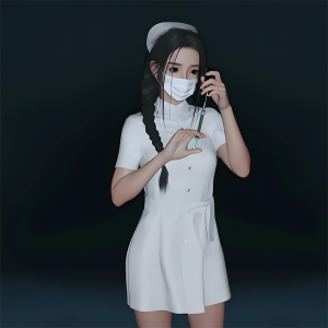 美女人物模型3dmax模型带全套贴图无动作绑定骨骼2