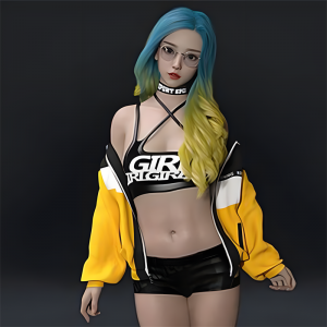 美女人物模型3dmax模型带全套贴图无动作绑定骨骼3