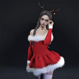 美女人物模型3dmax模型带全套贴图无动作绑定骨骼4