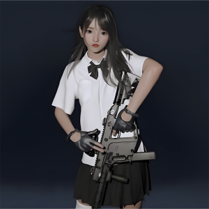 美女人物模型3dmax模型带全套贴图无动作绑定骨骼6