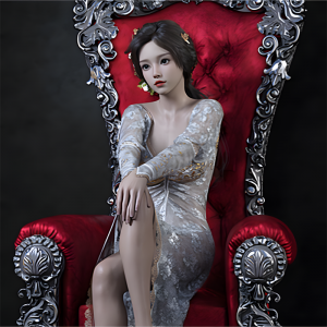 美女人物模型3dmax模型带全套贴图无动作绑定骨骼7