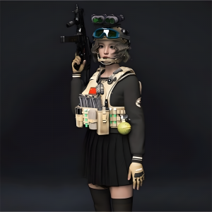 美女人物模型3dmax模型带全套贴图无动作绑定骨骼9