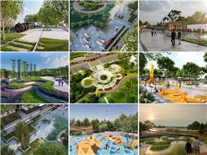 现代公园广场景观 运动广场 儿童娱乐广场 共12套SU模型 公园景观SU模型