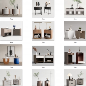 现代床头柜 边柜 装饰柜 收纳柜 共12套