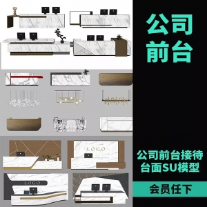 公司前台设计SU模型