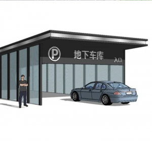 地下车库出入口su模型合集