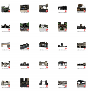 85个入口大门SU模型