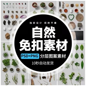 清新创意自然免扣素材