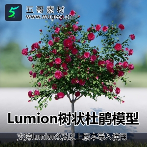lumion树状杜鹃模型2棵造型杜鹃树乔木园林景观用植物模型库