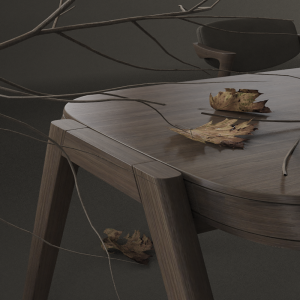 keyshot剪影叶子展示小场景模型