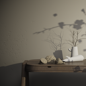 keyshot剪影小物件摆件小场景模型