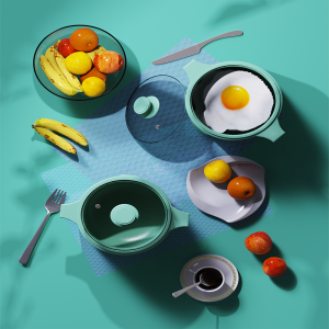 keyshot水果电饭煲场景模型