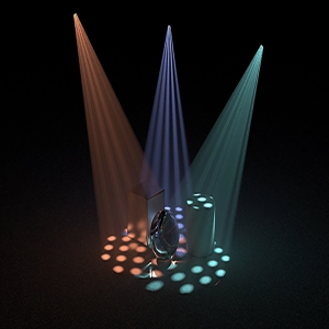 keyshot迪厅光场景场景模型