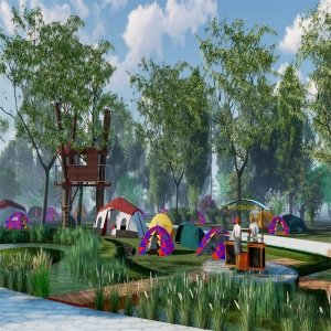 现代露营公园景观帐篷11