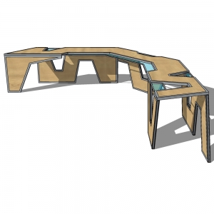 廊架形构筑物104