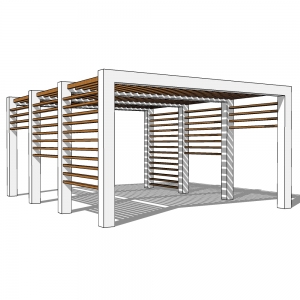 廊架形构筑物105