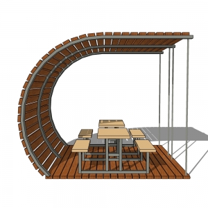 廊架形构筑物113