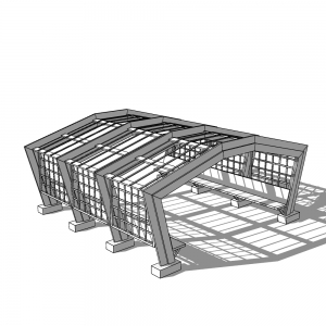 廊架形构筑物114
