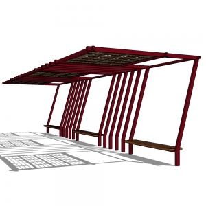 廊架形构筑物115