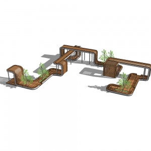 廊架形构筑物18