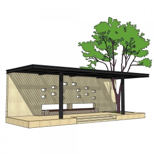 廊架形构筑物20