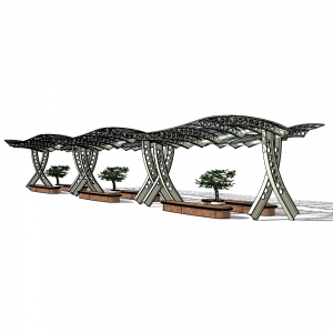 廊架形构筑物24