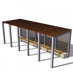 廊架形构筑物30