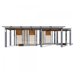 廊架形构筑物36