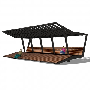 廊架形构筑物40