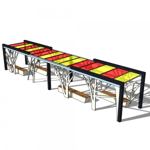 廊架形构筑物66