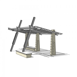 廊架形构筑物80