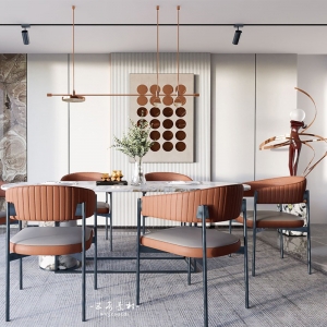 D5渲染器现代客餐厅场景