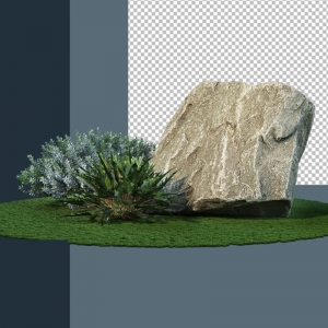 灌木景观石免扣素材10