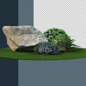 灌木景观石免扣素材12