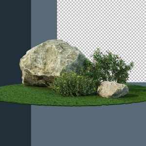 灌木景观石免扣素材15