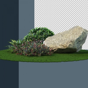 灌木景观石免扣素材16